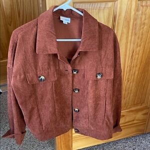 LuLaRoe Corduroy Utility Jacket - Warm Brown